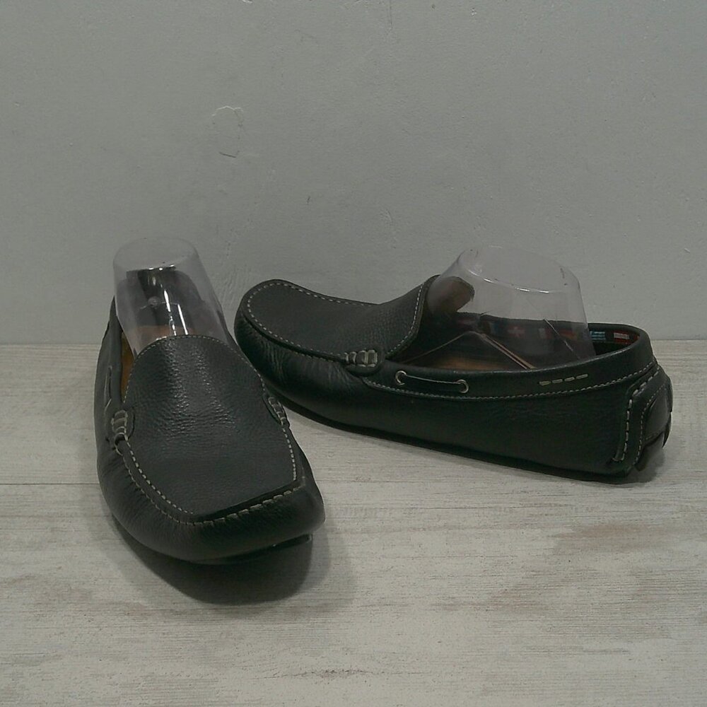 14th and Union Old Money Preppy Pebbled Black Leather Casual Loafer Size 10 .5 M